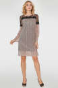 Коктейльное платье трапеция золотистого цвета 2752-1.10 No0|интернет-магазин vvlen.com