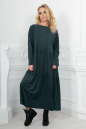 Платье оверсайз темно-зеленого цвета 2403.86|интернет-магазин vvlen.com