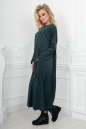 Платье оверсайз темно-зеленого цвета 2403.86 No2|интернет-магазин vvlen.com