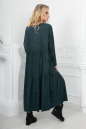 Платье оверсайз темно-зеленого цвета 2403.86 No3|интернет-магазин vvlen.com