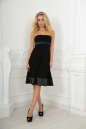 Коктейльное платье с открытыми плечами черного цвета 482.2 No1|интернет-магазин vvlen.com