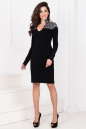 Офисное платье футляр черного цвета 1593.1 No1|интернет-магазин vvlen.com