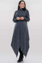 Платье оверсайз темно-серого цвета 2853.65 No1|интернет-магазин vvlen.com
