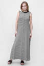 Повседневное платье майка полоски черной цвета 2382.17|интернет-магазин vvlen.com