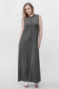 Повседневное платье майка темно-серого цвета 2382.17 No2|интернет-магазин vvlen.com