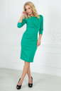 Офисное платье футляр зеленого цвета 1409-1.47 No1|интернет-магазин vvlen.com