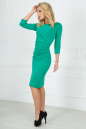Офисное платье футляр зеленого цвета 1409-1.47 No2|интернет-магазин vvlen.com