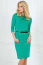 Офисное платье футляр зеленого цвета 1406-1.47|интернет-магазин vvlen.com