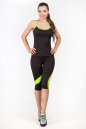Майка для фитнеса черного с зеленым цвета 2355.67 No2|интернет-магазин vvlen.com