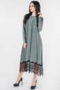 Вечернее платье балахон серебристо-зеленого цвета 2664.98|интернет-магазин vvlen.com