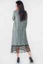 Вечернее платье балахон серебристо-зеленого цвета 2664.98 No2|интернет-магазин vvlen.com