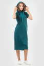 Спортивное платье  зеленого цвета 6010-1 No1|интернет-магазин vvlen.com