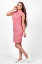 Повседневное платье рубашка красного с белым цвета 2368 .24 d34 No1|интернет-магазин vvlen.com