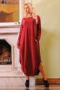 Платье оверсайз бордового цвета 2424 .86|интернет-магазин vvlen.com
