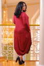 Платье оверсайз бордового цвета 2424 .86 No4|интернет-магазин vvlen.com