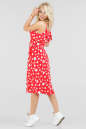 Летнее платье с расклешённой юбкой красного с белым цвета 2690.84 No1|интернет-магазин vvlen.com