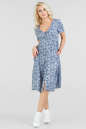 Летнее платье с пышной юбкой синего с белым цвета 2694.84 No0|интернет-магазин vvlen.com
