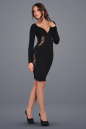 Коктейльное платье футляр черного цвета 401 No0|интернет-магазин vvlen.com