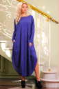 Платье оверсайз синего в горох цвета 2424.86 No0|интернет-магазин vvlen.com