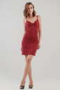 Коктейльное платье футляр бордового цвета 322.12|интернет-магазин vvlen.com