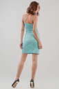 Коктейльное платье футляр бирюзового цвета 322.12 No2|интернет-магазин vvlen.com