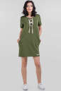 Летнее спортивное платье хаки цвета 2615-2.79 No1|интернет-магазин vvlen.com