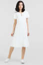Летнее платье балахон молочного цвета 2689.102 No0|интернет-магазин vvlen.com