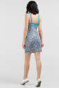 Летнее платье-комбинация морская волна с розовым цвета 2059-1.17-74 No2|интернет-магазин vvlen.com