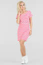 Летнее платье футляр в бело-розовую полоску|интернет-магазин vvlen.com