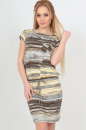 Повседневное платье футляр коричнево-желтого тона цвета 2554.17 No0|интернет-магазин vvlen.com