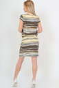 Повседневное платье футляр коричнево-желтого тона цвета 2554.17 No3|интернет-магазин vvlen.com