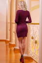 Повседневное платье футляр бордового цвета 2427.86 No2|интернет-магазин vvlen.com