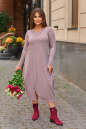 Повседневное платье балахон пудры цвета 2674.96 No1|интернет-магазин vvlen.com