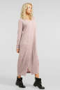 Повседневное платье балахон пудры цвета 2674.96 No6|интернет-магазин vvlen.com