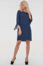 Повседневное платье  мешок синего цвета 2851.102 No0|интернет-магазин vvlen.com