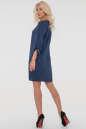 Повседневное платье  мешок синего цвета 2851.102 No3|интернет-магазин vvlen.com