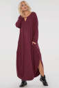 Повседневное платье оверсайз бордового цвета 2424-2.17 No0|интернет-магазин vvlen.com