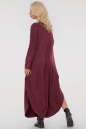 Повседневное платье оверсайз бордового цвета 2424-2.17 No1|интернет-магазин vvlen.com