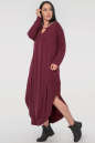 Повседневное платье оверсайз бордового цвета 2424-2.17 No3|интернет-магазин vvlen.com