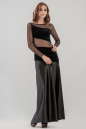 Вечернее платье с расклешённой юбкой черного цвета 998 No0|интернет-магазин vvlen.com
