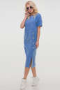 Летнее платье  мешок голубого цвета 2831.81 No1|интернет-магазин vvlen.com