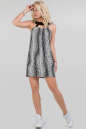 Летнее платье  мешок черного с белым цвета 766-1.17 No0|интернет-магазин vvlen.com