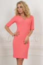 Повседневное платье футляр розового цвета 2000.77 No0|интернет-магазин vvlen.com