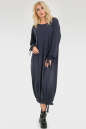 Платье оверсайз темно-синего цвета 2724.17 No0|интернет-магазин vvlen.com