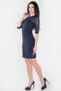 Повседневное платье футляр темно-синего цвета 2653.47 No2|интернет-магазин vvlen.com