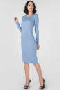 Повседневное платье футляр серо-голубого цвета 2663.47 No1|интернет-магазин vvlen.com