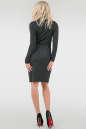 Повседневное платье гольф серого с черным цвета 1650.40 No2|интернет-магазин vvlen.com