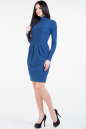 Повседневное платье гольф синего цвета 1655.14 No0|интернет-магазин vvlen.com