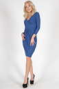 Повседневное платье футляр синего цвета 1659.14 No2|интернет-магазин vvlen.com
