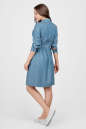 Повседневное платье рубашка голубого с белым цвета 2338.9 d39 No2|интернет-магазин vvlen.com
